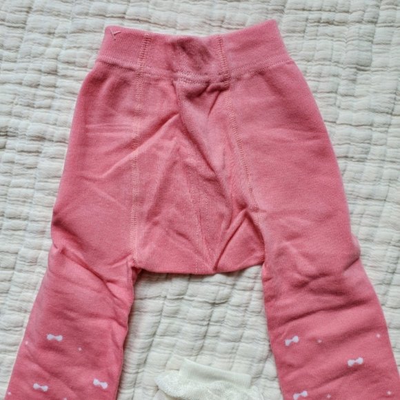 NWT 2-piece Pink&white Legging with matching socks - Picture 5 of 8